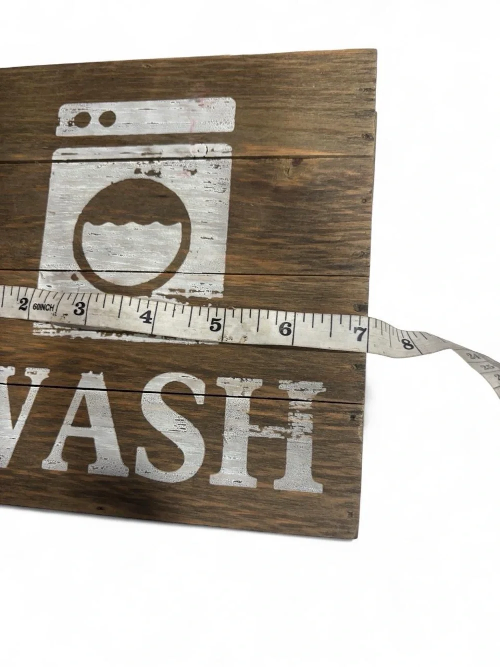 Vintage-Inspired Wash and Dry Wall Signs in Black and Brown